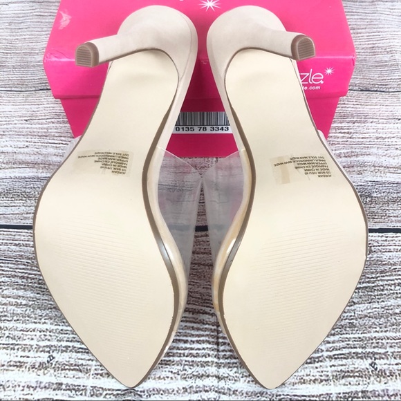 ShoeDazzle | Clear Slip On Heels - Picture 6 of 6